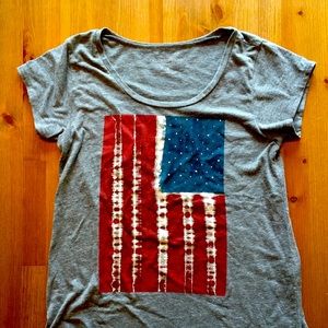 Lucky brand American flag tee